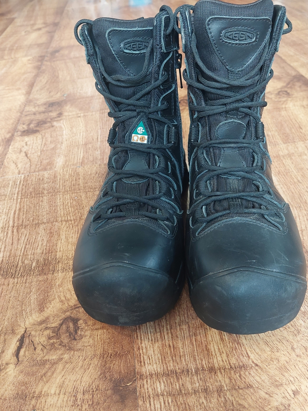 KEEN Black Lace-Up Work Boots
